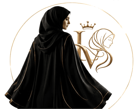 Woman in a black embroidered abaya — LEOVAN modest fashion